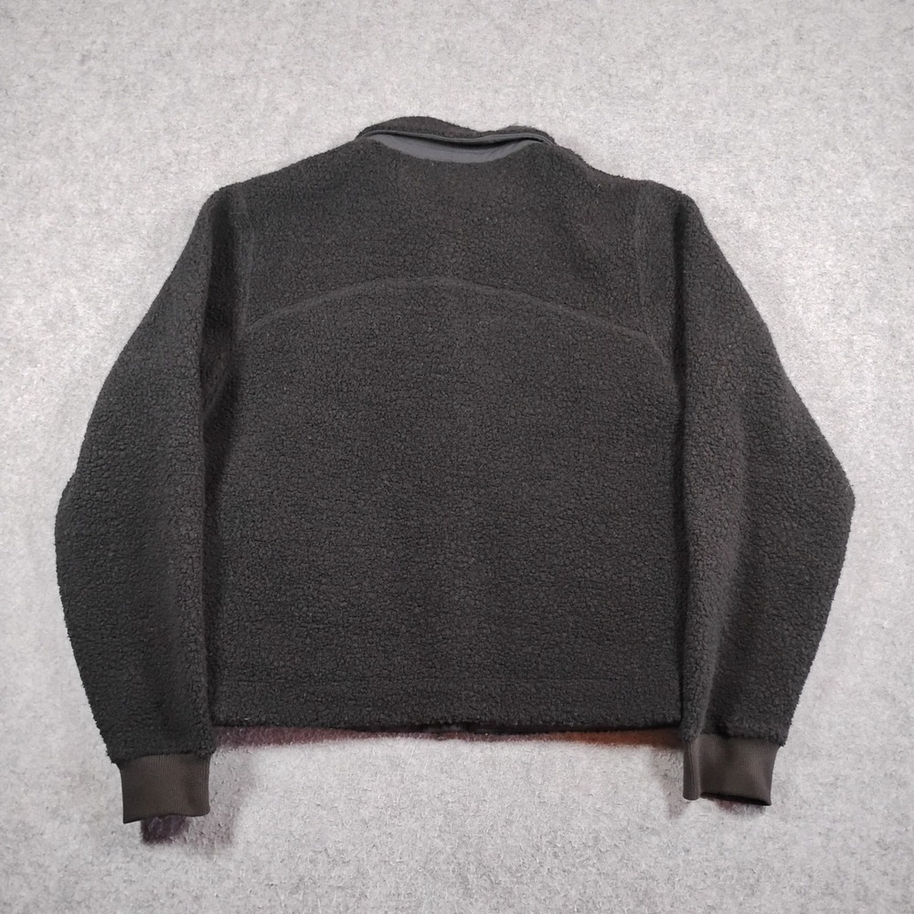 Outdoor Voices MegaFleece Wool Snap Jacket Womens Small Black Mock Neck - Picture 8 of 9